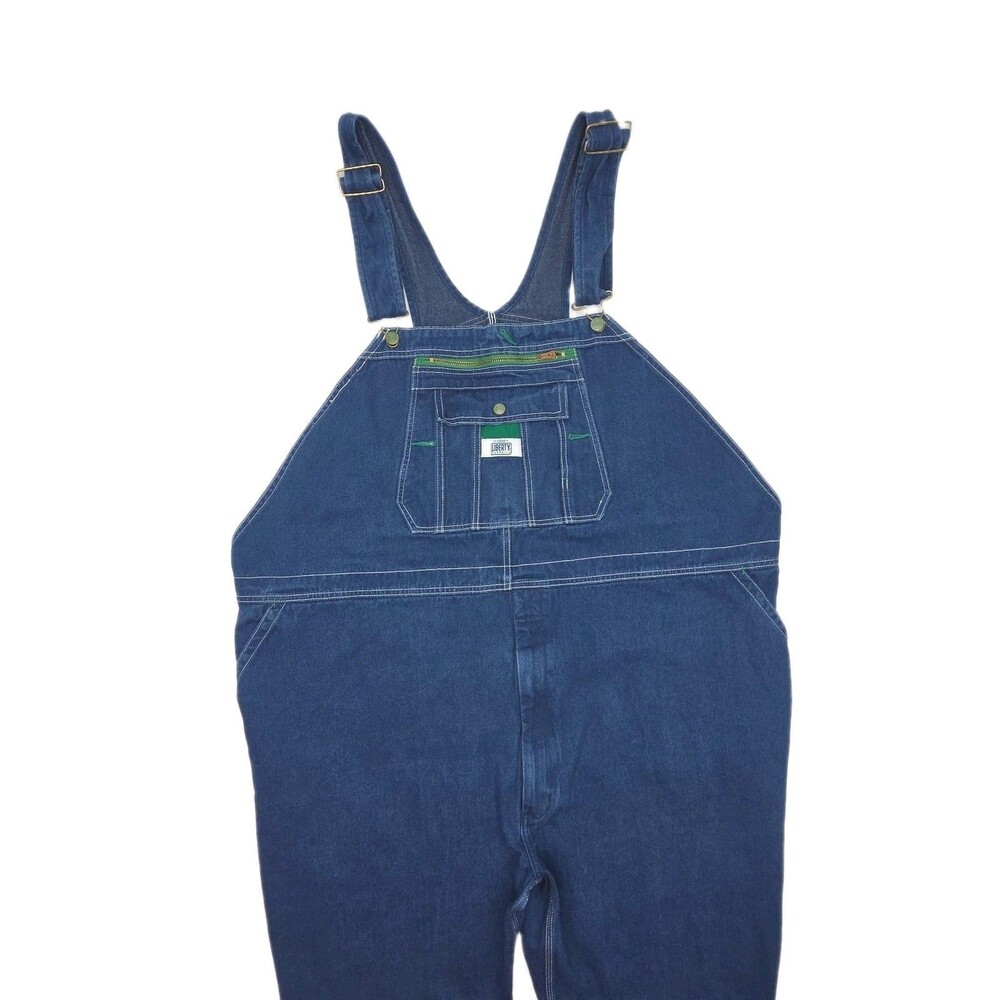 Liberty Bib Overalls Jeans Big Men Sz 58 x 30 Blue Denim Cotton Carpenter Farmer